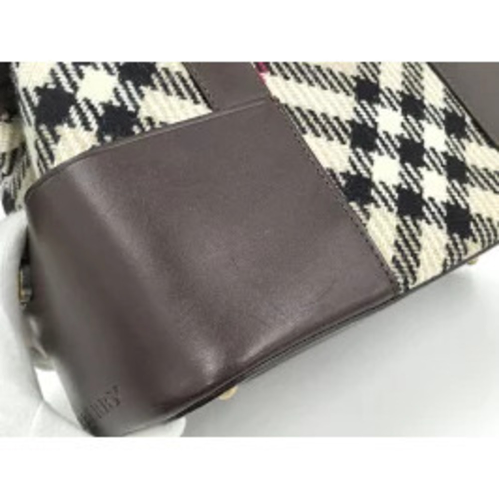 BURBERRY handbag Boston bag Nova Check leather brown - Picture 6 of 9